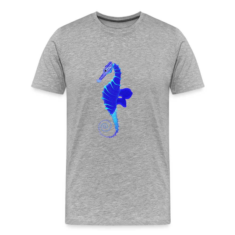 Seahorse Men’s Premium Organic  Cotton T-Shirt - heather grey