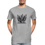 Wolves men’s Organic cotton T-Shirt - heather grey