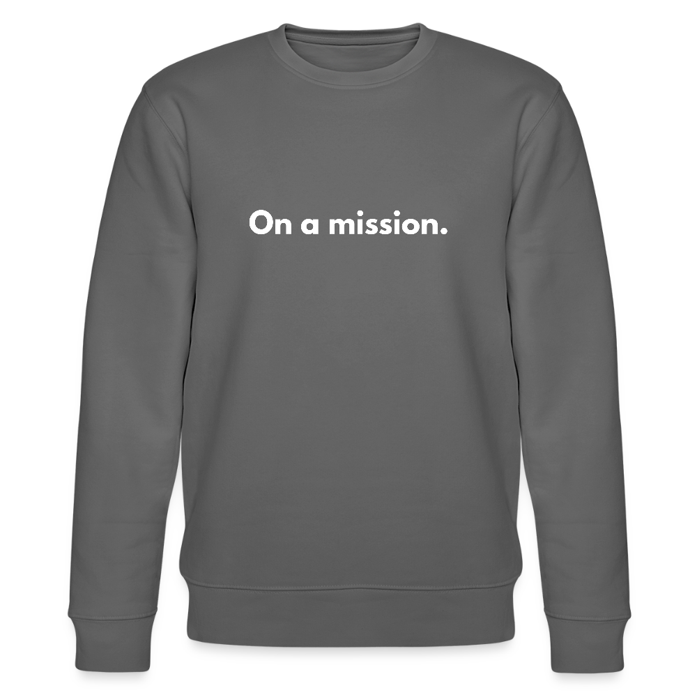 On a mission organic cotton sweatshirt - anthracite