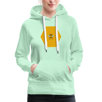 Bee & Honeycomb women’s premium hoodie - light mint
