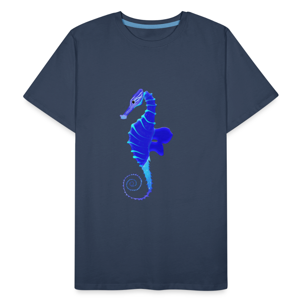 Seahorse Men’s Premium Organic  Cotton T-Shirt - navy