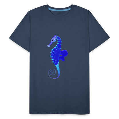 Seahorse Men’s Premium Organic  Cotton T-Shirt - navy