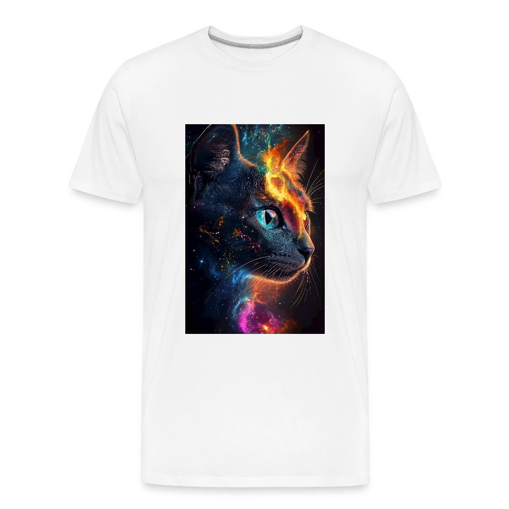 Cat men’s organic cotton T-Shirt - white