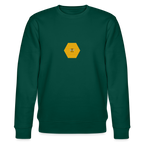 Bee & honeycomb organic cotton men's sweatshirt - forest