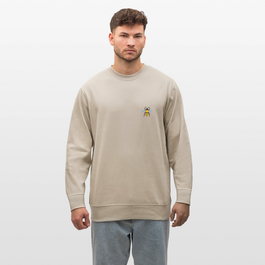 Bee Organic cotton men's sweatshirt - beige