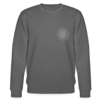 White flower of life organic cotton women's sweatshirt - anthracite