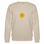 Bee & honeycomb organic cotton men's sweatshirt - beige