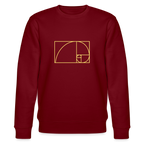 Fibonacci men's Organic Sweatshirt - burgundy