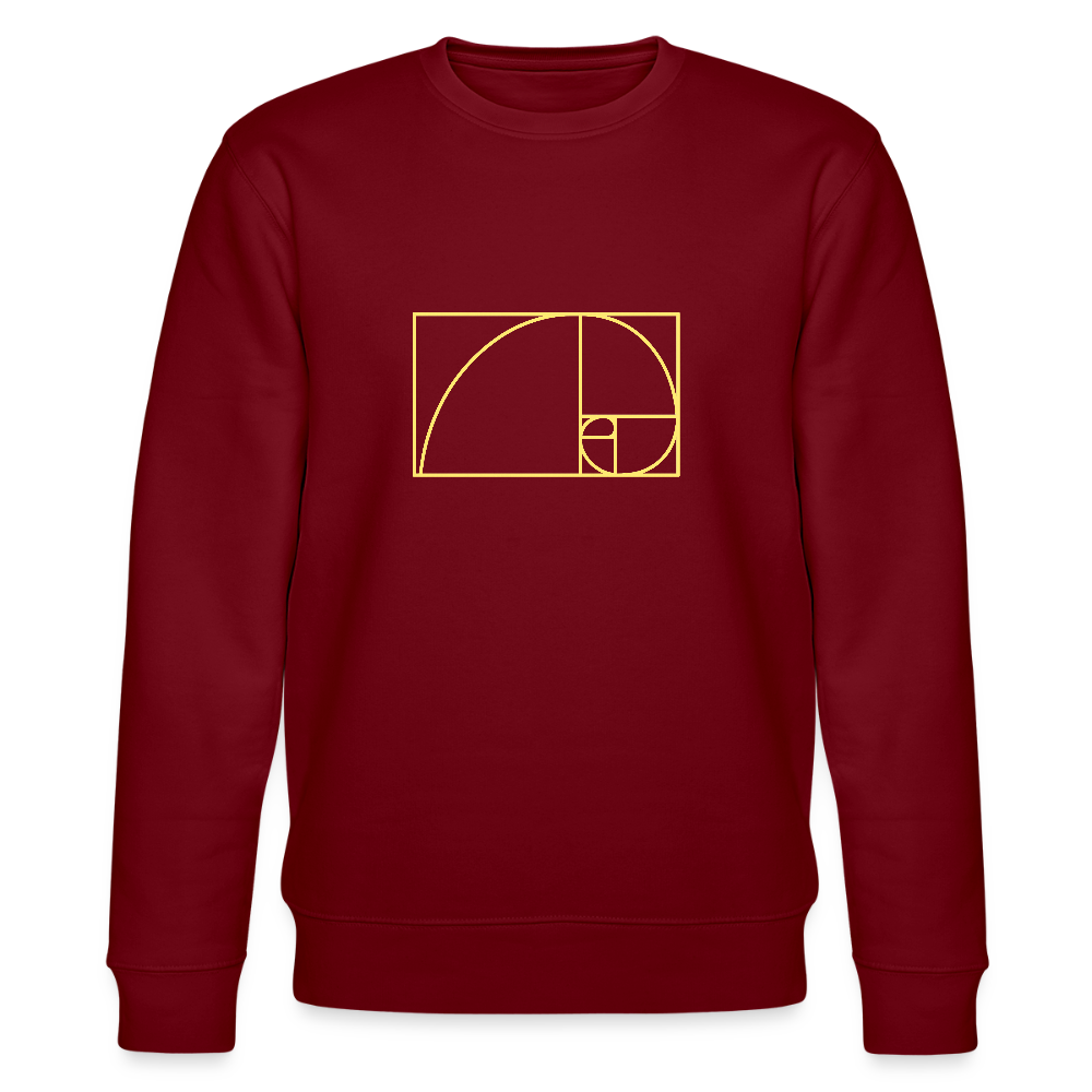 Fibonacci men's Organic Sweatshirt - burgundy