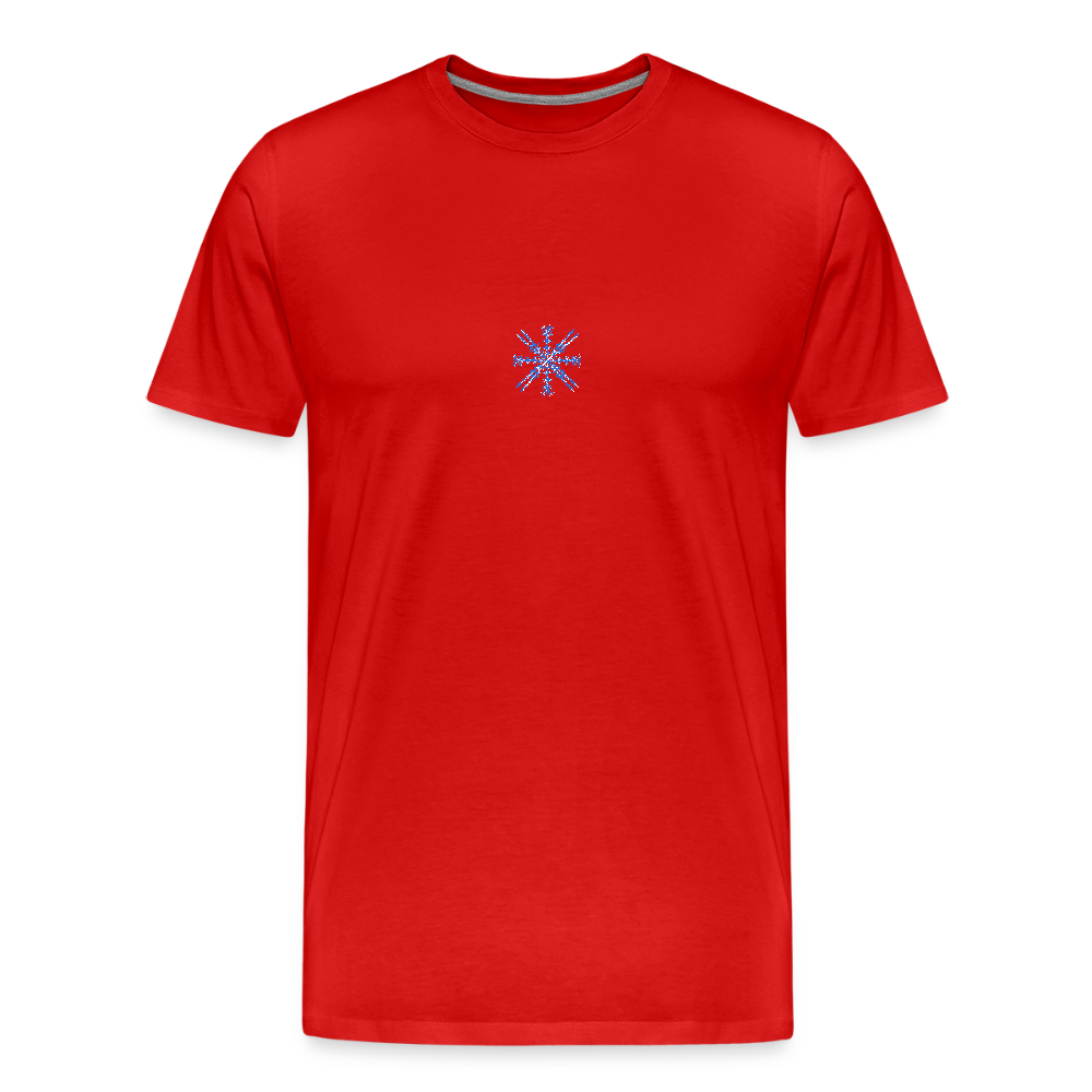 Snowflake Men’s Premium Organic T-Shirt - red