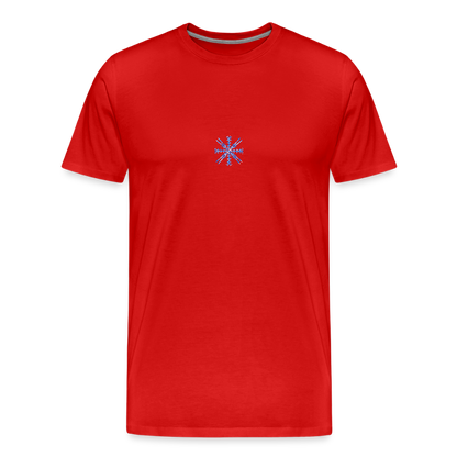 Snowflake Men’s Premium Organic T-Shirt - red