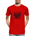Wolves men’s Organic cotton T-Shirt - red