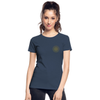 Golden Flower of Life Women’s Premium Organic Cotton T-Shirt - navy