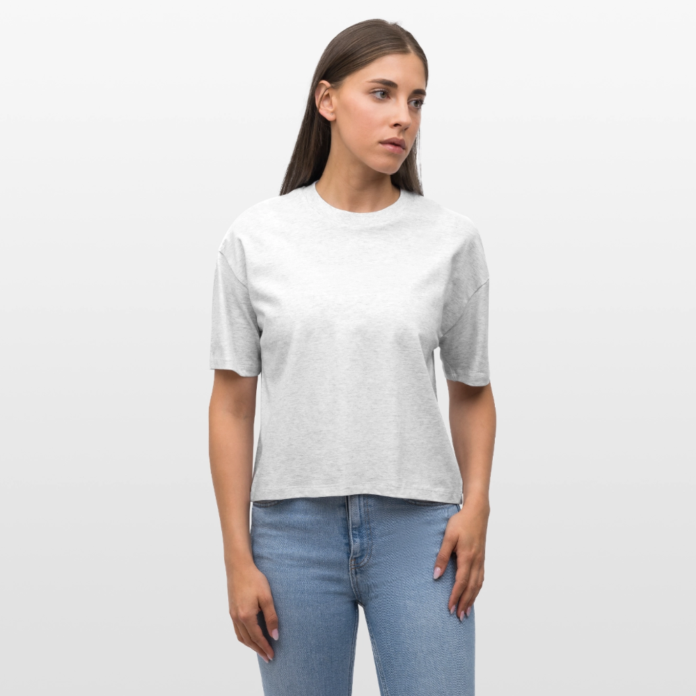 Elex Women’s Boxy Organic cotton T-Shirt - heather white