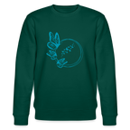 Blue butterflies women's organic cotton sweatshirt - forest