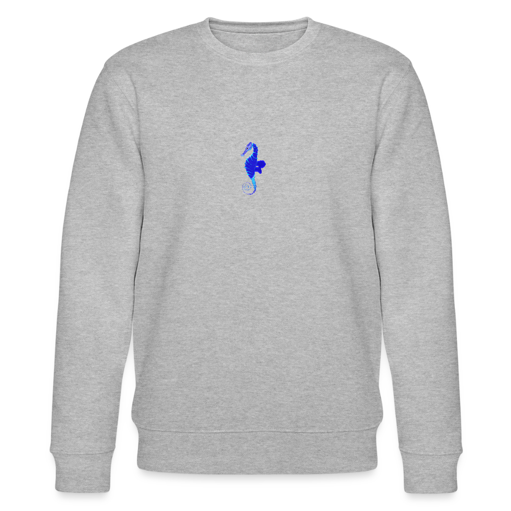 Seahorse minimalist organic cotton women's sweatshirt - heather grey