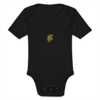 Atom Organic cotton short-sleeved Baby Bodysuit - black