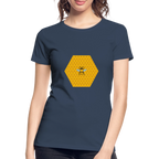 Bee & Honeycomb Women’s Organic Cotton T-Shirt - navy