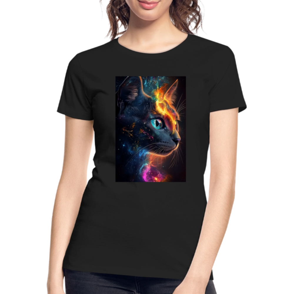 Cat women’s organic cotton T-Shirt - black
