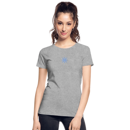 Snowflake Women’s Premium Organic T-Shirt - heather grey