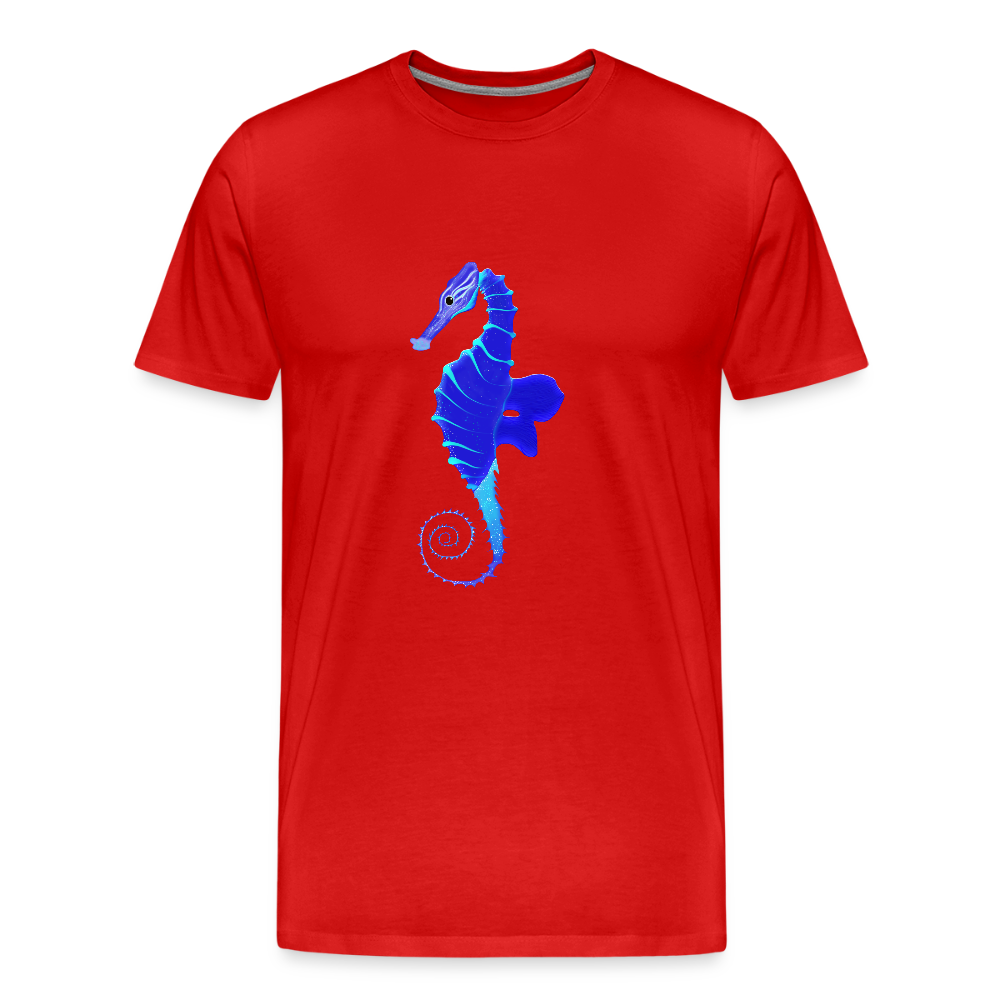 Seahorse Men’s Premium Organic  Cotton T-Shirt - red