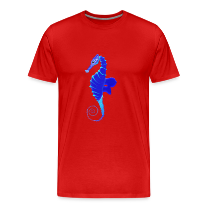 Seahorse Men’s Premium Organic  Cotton T-Shirt - red