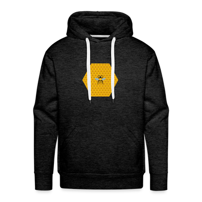 Bee & honeycomb men’s Premium Hoodie - charcoal grey