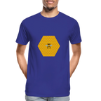 Bee & Honeycomb Men’s Organic Cotton T-Shirt - royal blue