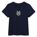 Wolf minimalist Baby Organic T-Shirt - navy