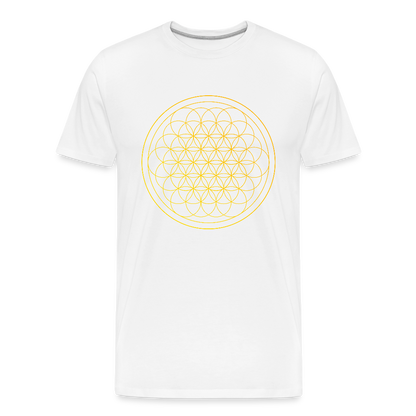 Flower of Life Men’s Premium Organic  Cotton T-Shirt - white