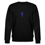 Seahorse minimalist organic cotton men's sweatshirt - black