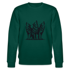 Wolves Women's Organic cotton sweatshirt - forest