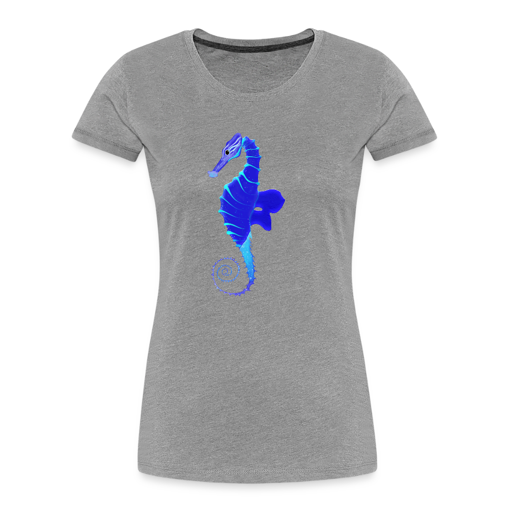 Seahorse Women’s organic cotton T-Shirt - heather grey