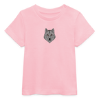 Wolf minimalist Baby Organic T-Shirt - cotton pink