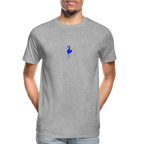 Seahorse minimalist men’s organic  cotton T-Shirt - heather grey