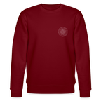 White flower of life Organic  cotton men's sweatshirt - burgundy