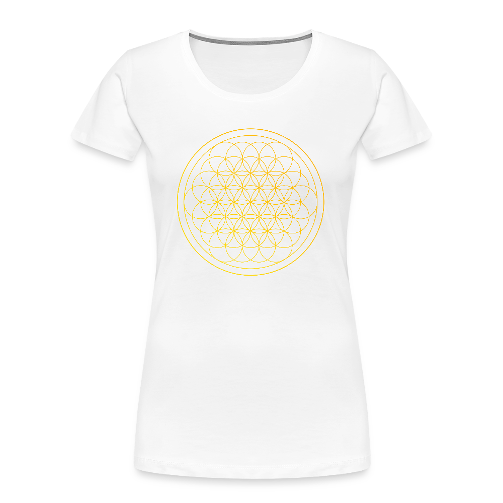 Flower of Life Women’s Premium Organic Cotton T-Shirt - white