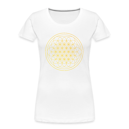 Flower of Life Women’s Premium Organic Cotton T-Shirt - white
