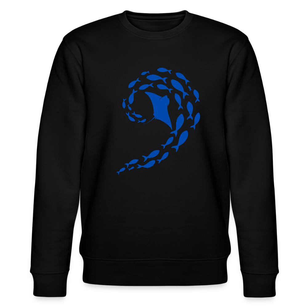 Ocean dance organic cotton men's sweatshirt - black