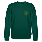 Golden flower of life organic cotton men's sweatshirt - forest