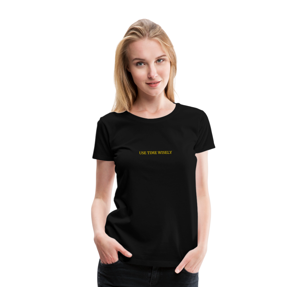 Time Quote Women’s Premium T-Shirt - black