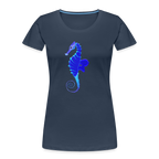 Seahorse Women’s organic cotton T-Shirt - navy