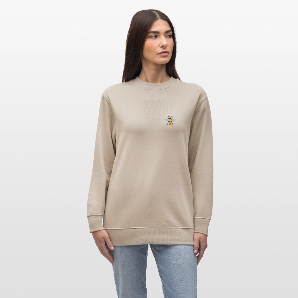 Bee organic cotton women's sweatshirt - beige