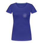 White flower of life women’s organic cotton T-Shirt - royal blue