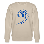Ocean dance organic cotton men's sweatshirt - beige