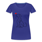 Dog women’s organic cotton T-Shirt - royal blue
