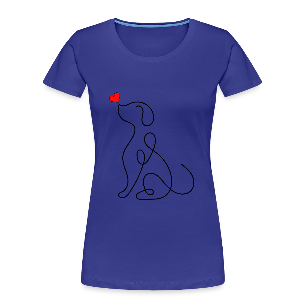 Dog women’s organic cotton T-Shirt - royal blue