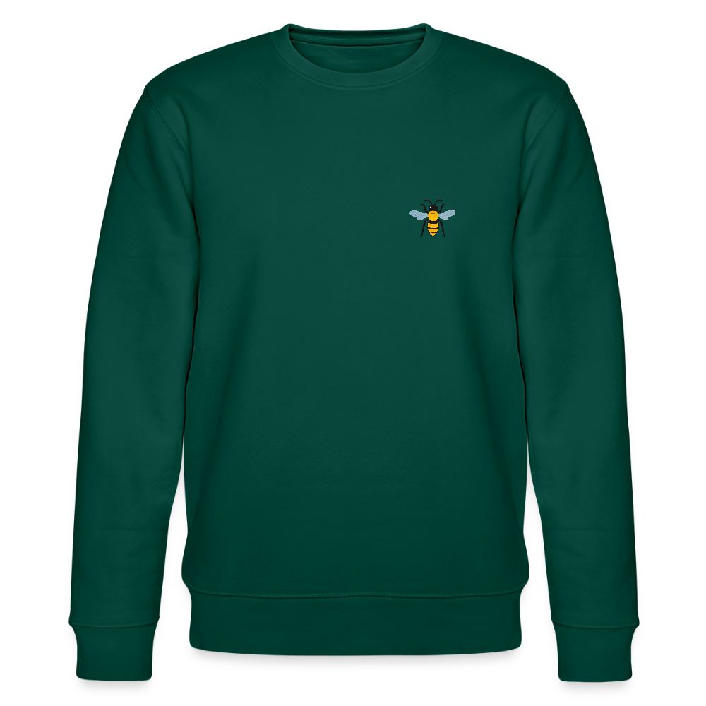 Bee organic cotton women's sweatshirt - forest