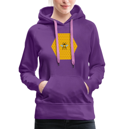 Bee & Honeycomb women’s premium hoodie - purple