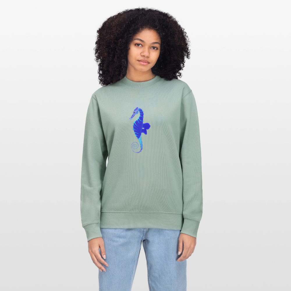 Seahorse organic cotton women's sweatshirt - aloe